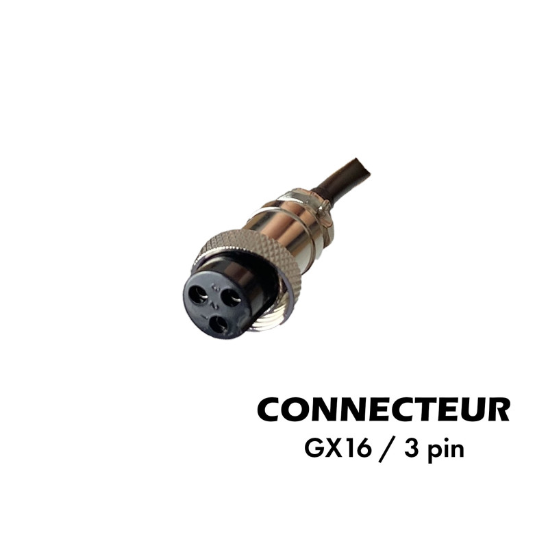 Chargeur 36V ➡️ 42V / 2A (connecteur GX16-3p)