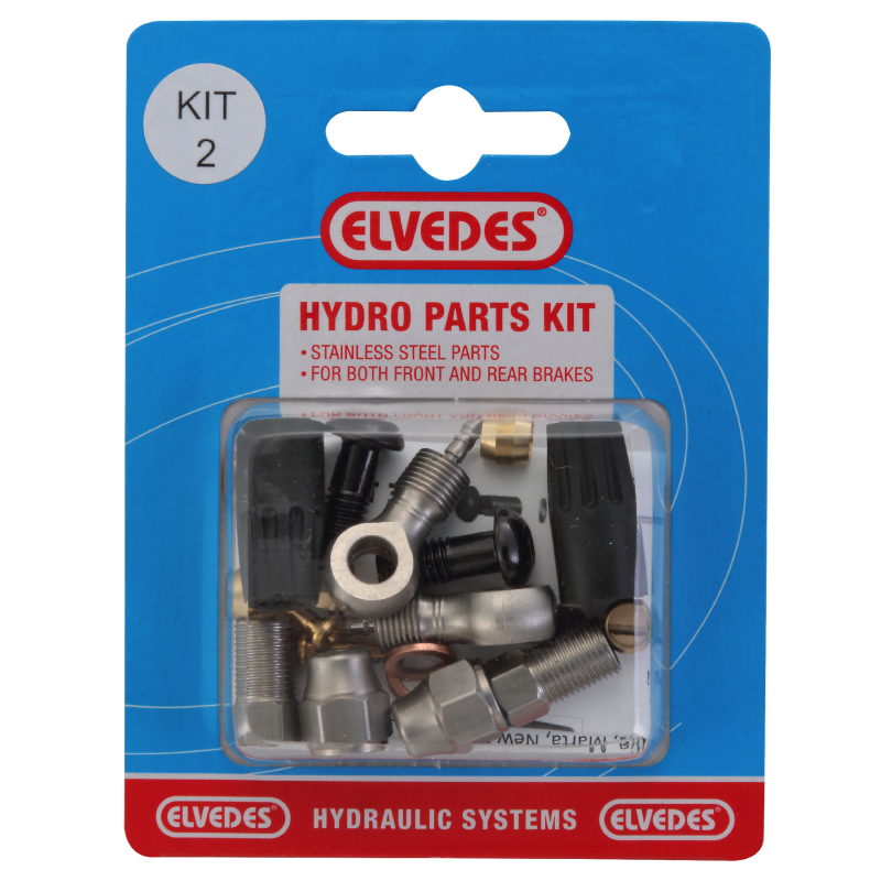 Hydro Parts Kit 2: M8 + Banjo Stainless Steel Parts pour Front et Rear Brakes po