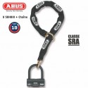 ANTIVOL U + CHAINE ABUS 58HB3+12KS120L ANTIVOL U + CHAINE ABUS 58HB3+12KS120L