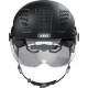Casque Abus hyban 2.0 ACE Noir avec visière + led arrière Casque Abus hyban 2.0 ACE Noir avec visière + led arrière