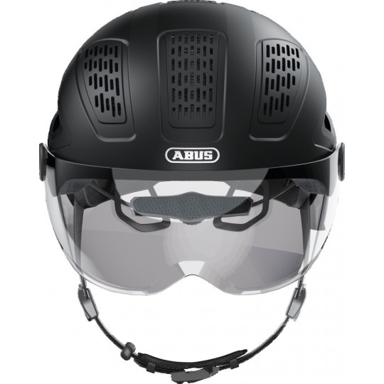 Casque Abus hyban 2.0 ACE Noir avec visière + led arrière